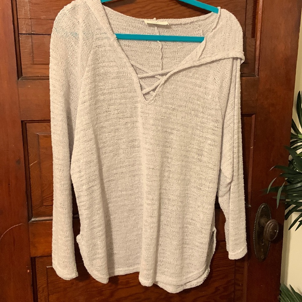 Hooded, knit shirt